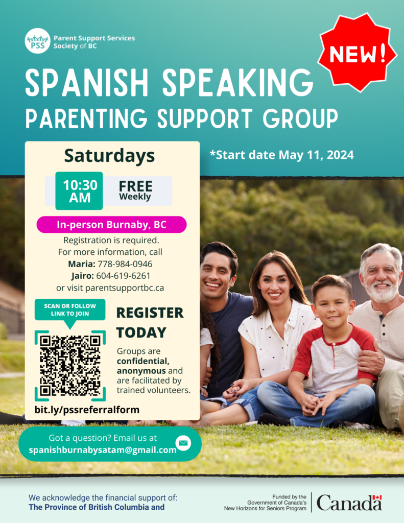 Spanish Parenting Support Group Saturday 10 30am In Person Burnaby